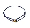 Bracelet en acier inoxydable de luxe 2 corde de coton ronde rétractable belle mode bijoux de mode populaire unisexe cadeau6359355