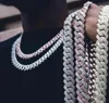 Luxury Hip Hop White Gold Plated Cuban Link Iced Out Diamond Chain Necklace For Men Jewelry258T6536405