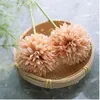 Decorative Flowers Fake Flower Coffee Color Single Head Dandelion For Home Decor Wedding Room Party Decorations Accessories DIY Artificial