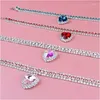 Appareils pour chiens Collier Crystal Collier Collier réglable Diamond Zircon bijoux Pet Pendre mignon pour les accessoires de toilettage de chiot Gatos