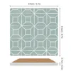 Maty stołowe geometryczny wydruk lino - mata ceramiczna jaja z kaczki błękitne (kwadratowe) do dekoracji i akcesoriów naczyń