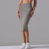 Actieve broek Hoge taille naakt sport lange jurk Fintness Casual sport rok elasticiteit huidvriendelijke middele lengte yoga dames