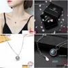 Pendant Necklaces Genuine 925 Sterling Sier Choker Labradorite Necklace For Women Fine Jewelry Nature Gemstone Bijoux Drop Delivery Dhjdu