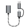 2 I 1 Type-C OTG-adapterkabel för Samsung S10 S10+ Xiaomi Mi 9 Android MacBook Mouse Gamepad-surfplatta PC Typ C OTG USB-kabel