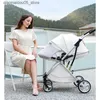 Strollers# Luxury lightweight landscape baby stroller with egg shaped seats suitable for newborns one hand tilting push chairs compact Q240414