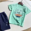 Set di abiti da design per bambini Maglietta per bambini Monogrammed short Fashion Summer Childrens Treasures and Girls Cotton Two Tops Brand