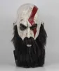 Game God of War 4 Kratos mask med skägg cosplay skräck latex party masker hjälm halloween skrämmande rekvisita l2205302600013