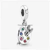 Charms Charms 100 925 Sterling Sier Rainbow Charm Balloon Pendant Fit Original Bangle Bracelet Women Fine Jewelry Accessories Making G Dh6Lw