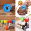 Mills Kitchen Tools Pepper Grinder Mill Glass Rund Bott Bottle Salt Herb krydda Handmanual Matlagning BBQ Säsong Drop Delivery Home Garden Dhhue