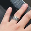 Vintage Viking Valknut Ring Nordic Dragon Pattern Rings for Men Fashion Amulet Bijoux Cadeaux