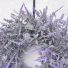 Dekorativa blommor krukut konstgjorda för utomhus Garland Thorn Leaf Simulation Decoration Liten kransdörr Ring Corn Husk