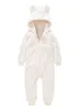 Säugling Neugeborene Baby Kleidung Kunstpelzmantel Rolbert für Mädchen Jungen tragen Winter warm dicker Schneeanzug Kapuze mit Kapuze -Mantel Jumpsuit 205789301