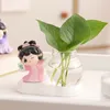 Decorative Figurines LMHBJY Tang Ladies Cute Cartoon Doll Hydroponic Ornaments Home Living Room Office Desktop Gifts