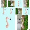 Décoration murale P Toy Toy Decorative Pink Flamingo Head For Bedroom 3D Animaux Toys Ins Style Lovley 230417 Drop Livrot Baby Kids Mat Dhe5p