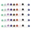 Lagringsflaskor 20st Natural Gemstone Roller Ball för 5 ml 10 ml eterisk olja parfymtext Roll på tjockt glas