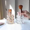 Vases Crystal Glass Makeup Tube Dressing Table Brush Holder Woman Cosmetics Organizer Desktop Beauty Tools Storage Pen