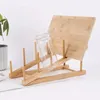 Keukenopslag Display Stand Practical Bamboo Pan Tool Plaat Boek Accessoire Home Cups Anti Slip Lid Dish Drainer Rack