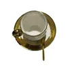 Кружки керамическая кофейная чашка десертная чайная набор Set Spoon Spoon Gold Handling вечеринка