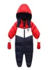 Baby menino Inverno Down Snowsuit Recém -nascido Rompers de roupas grossas Liner Liner Snow Snow desgaste do macacão com capuz Crianças Crianças 203396099