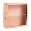 Kitchen Storage 2 Layer Wall Mounted Display Box Countertop Cabinet Dustproof Protection Showcase Clear Case For Toy