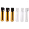 Bouteilles de rangement mini 1 ml en verre gouttezaine bouteille de toner cosmétique contenant du tons de toner vide de parfum vide échantillon d'huile essentielle rechargeable