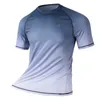 Summer Mens T-shirt Upf 50 Short Sleeve Rashguard Swim Gradual Running Shirt Surf Tee Swimwear vandringssporttröjor 240328