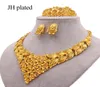 Earrings Necklace Jewelry Sets Dubai 24k Gold Color African Wedding Bridal Gifts For Women Bracelet Ring Set Jewellery Collares2166270