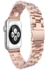 Rostfritt stålband för Apple Watch Band 44mm 40mm 45mm 41mm Man Metal Butterfly Link Armband IWatch Series 6 SE 5 4 3 42mm1261281