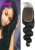 Brésilien Human Hair 6x6 Lace Close Body Wave 1224 pouces avec des extensions de cheveux pour bébé six par six fermetures Couleur naturelle entier3259487