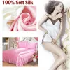 مجموعات الفراش de satn juegos cama seda ropa colcha blanca funda almohada juego sbanas