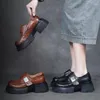 Scarpe vestiti koznoy 5,5 cm retrò piattaforma retrò comoda gancio primaverile mucca genuina cuneo cuneo autunno skate boarding mary jane 2024 moda