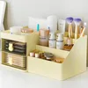 Storage Boxes Makeup Drawer Organizer For Vanity With Brush Holder Large Capacity Cosmetic Countertop Skincare Bathroom Cases Box