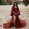 Moderskapsklänningar gravida kvinnor fotografi bohemisk klänning gravida kvinnor kläder baby shower foto skytte klänning prop accessoarer q240413