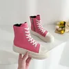 Casual Shoes 2024 High Street Women's Canvas Trend Designer Top Platform Womens