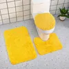 Tappeti tappeti da bagno tappetino peluche bagno lussuoso tappeto morbido set assorbente trio per asciugatura non slittata