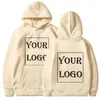 Mens Hoodies Custom Hoodie Sweatshirts Men Diy Design Your Fleece Hooded Clothes Women Harajuku Outerwear Y2K Plus Size Pulloves 4xl 240412