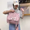 Sacs d'école de grande capacité Sac à bandoulière sac à dos bowknot girl mignon schoolbag schoolbag japonais messager