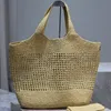 Icare Raffias Designer-Tasche handgemachtem Strohbeutel Handtasche große Kapazität Tasche für Frauen Strand Reisen Sommerferien Hochwertige Luxus-Schulter-Einkaufstaschen
