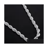 Kedjor 925 Sterling Sier Halsband M 16-30 tum Ganska söt Fashion Charm Rope Chain Halsband smycken Diy Accessories Drop Delivery PE DHWGN