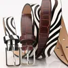 Cinture donne sottile cintura zebra leopardo stampare in pelle finta cintura lunghezza regolabile multispelli design jeans