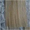 Haarscheuchen Malaysian Jungfrau gerade 27/613 Blonde Weave Bündel 100g 1pcs menschliche Erweiterungen Doppelschussabfall -Lieferung DHOPT DHOPT