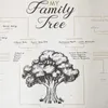 Adesivi per finestre Genealogia Poster Family Tree Chart per riempire grafici di antenati riempibili in bianco stampe di decorazioni di fattoria semplici 2362 x 1772in