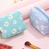 Storage Bags Cute Daisy Waterproof Tampon Bag Sanitary Pad Pouches Portable Makeup Lipstick Key Headphone Case Card Organizer