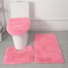 Tappeti tappeti da bagno set da bagno a strisce lussuoso tappeto morbido trio assorbente per doccia non slittamento rapido