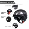 Hełmy motocyklowe Pół twarzą w twarz z włókna węglowego Motocross Racing Motobike Jazda Błyszy Black Casco de Motocicleta cztery sezon