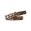 Belts Women Thin Belt Zebra Leopard Print Faux Leather Waistband Adjustable Length Multi Holes Design Jeans