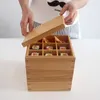 Dinnerware Japanese Bento caixa de madeira sushi doméstico em camadas de compartimento Dim sum