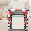 Makers Electric Noodle Press Machine Fresh Pasta Making Dough Roller rostfritt stål Dumpling Skin Maker Kneing Machine