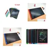 Grafiktabletter Pens 12 tum LCD -skrivning Tablett Ding Board Blackboard Handwriting Pads Gift For Adts Kids Paperless Notepad Memos DHL1U