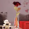 Dekorative Blumen AT35 24K Red Rose Blume Gold für immer mit Geschenkbox und Tasche für Liebhaber Mutter Freunde Valentinstag getaucht